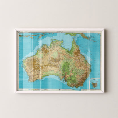 Australia Pop Art Map Print (landscape)