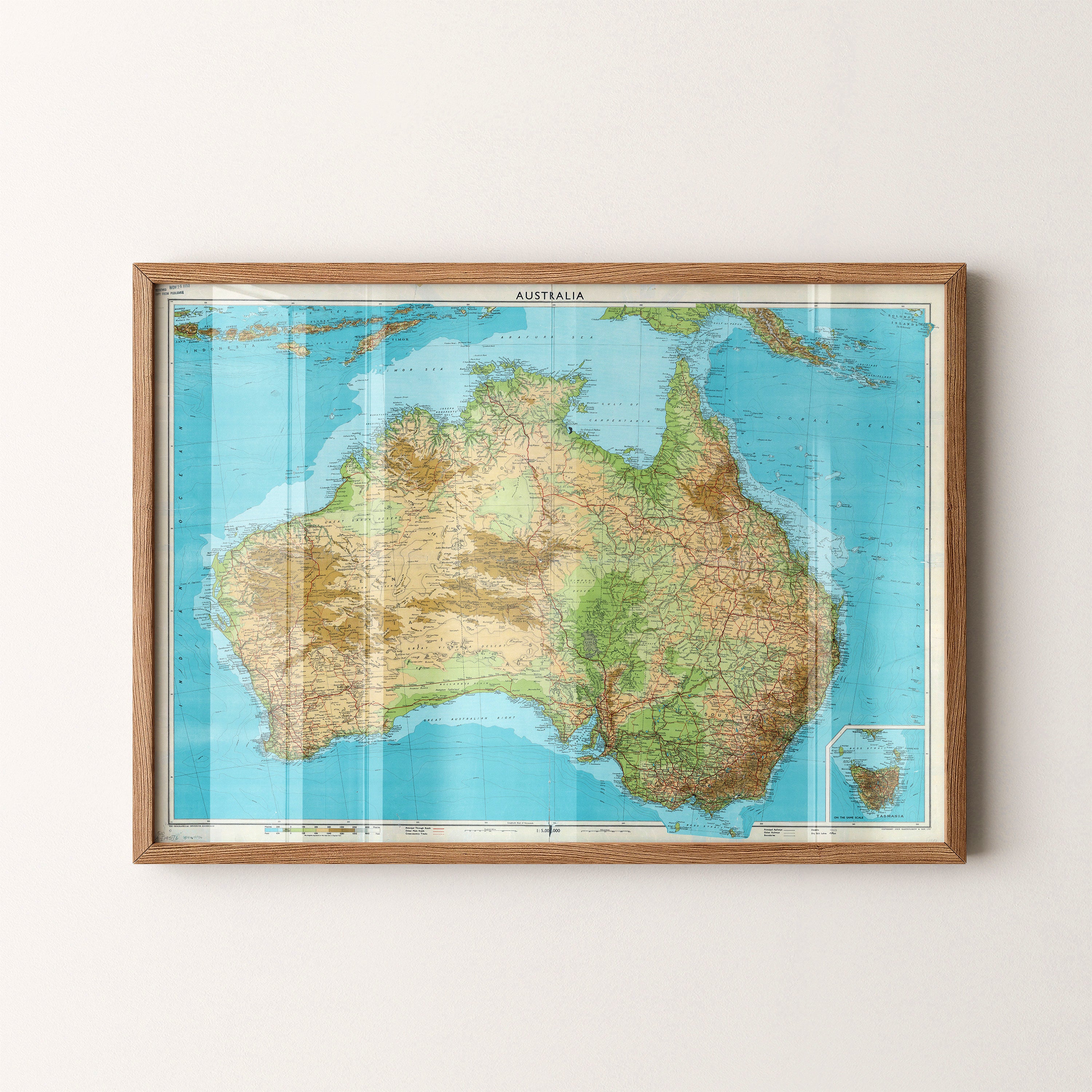 Australia Pop Art Map Print (landscape)