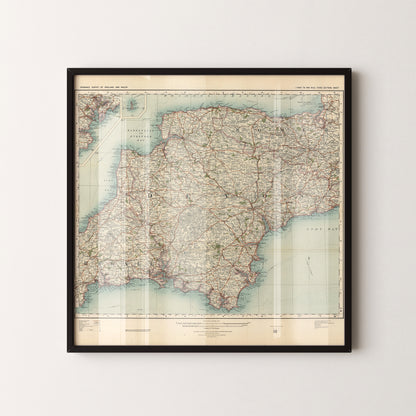 Devon Pop Art Map Print (square)