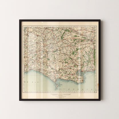 Dorset Pop Art Map Print (square)