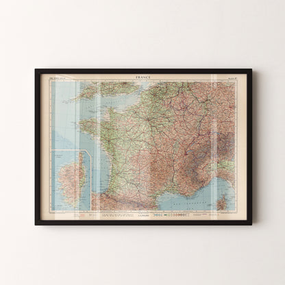 France Pop Art Map Print (landscape)