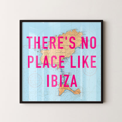 Ibiza Pop Art Map Print (square)