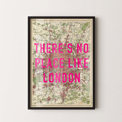 London Pop Art Map Print (portrait)