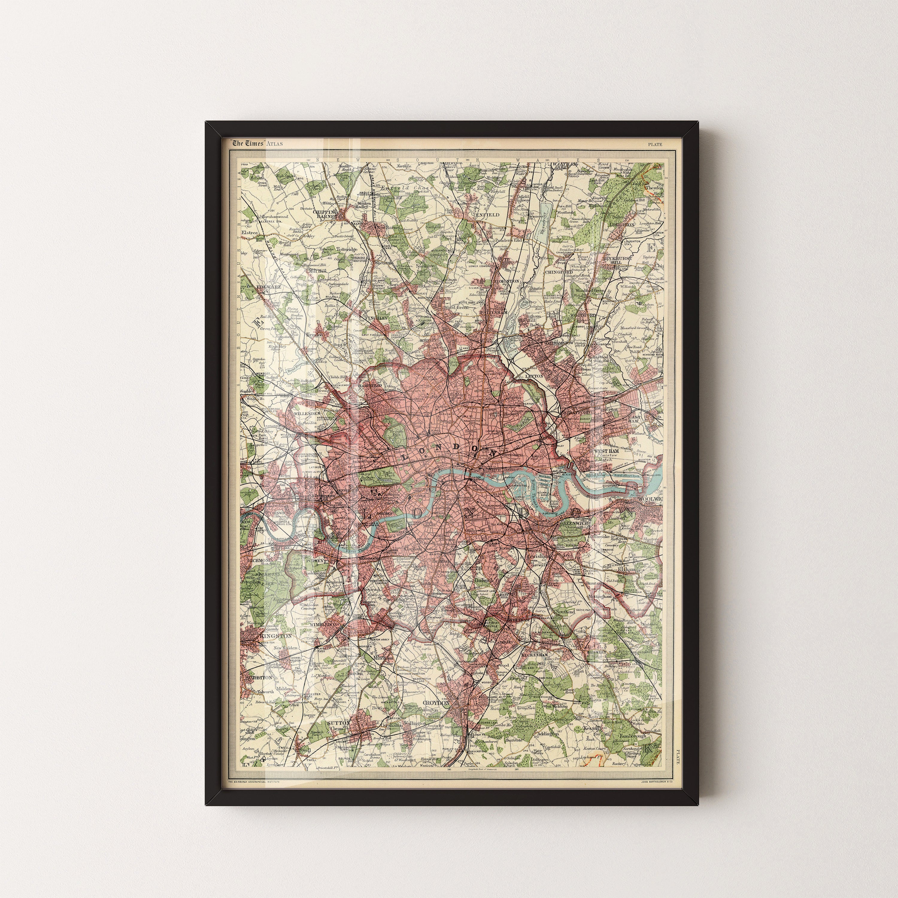 London Pop Art Map Print (portrait)