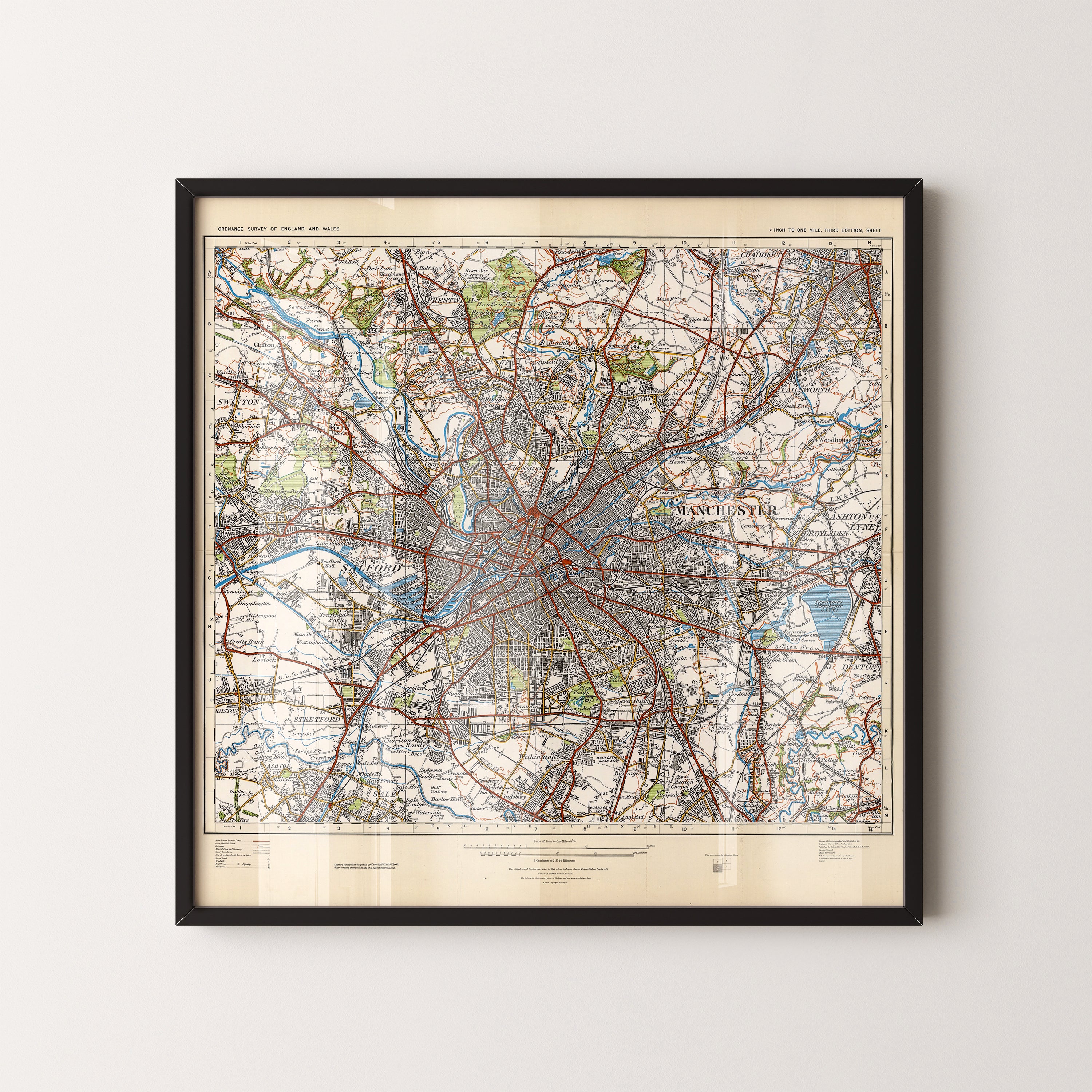 Manchester Pop Art Map Print (square)
