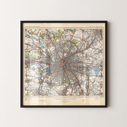 Manchester Pop Art Map Print (square)