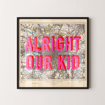 Manchester Pop Art Map Print (square)