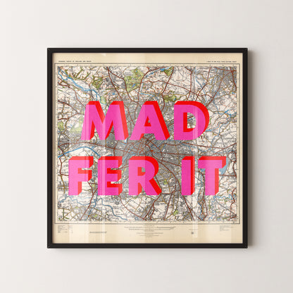 Manchester Pop Art Map Print (square)