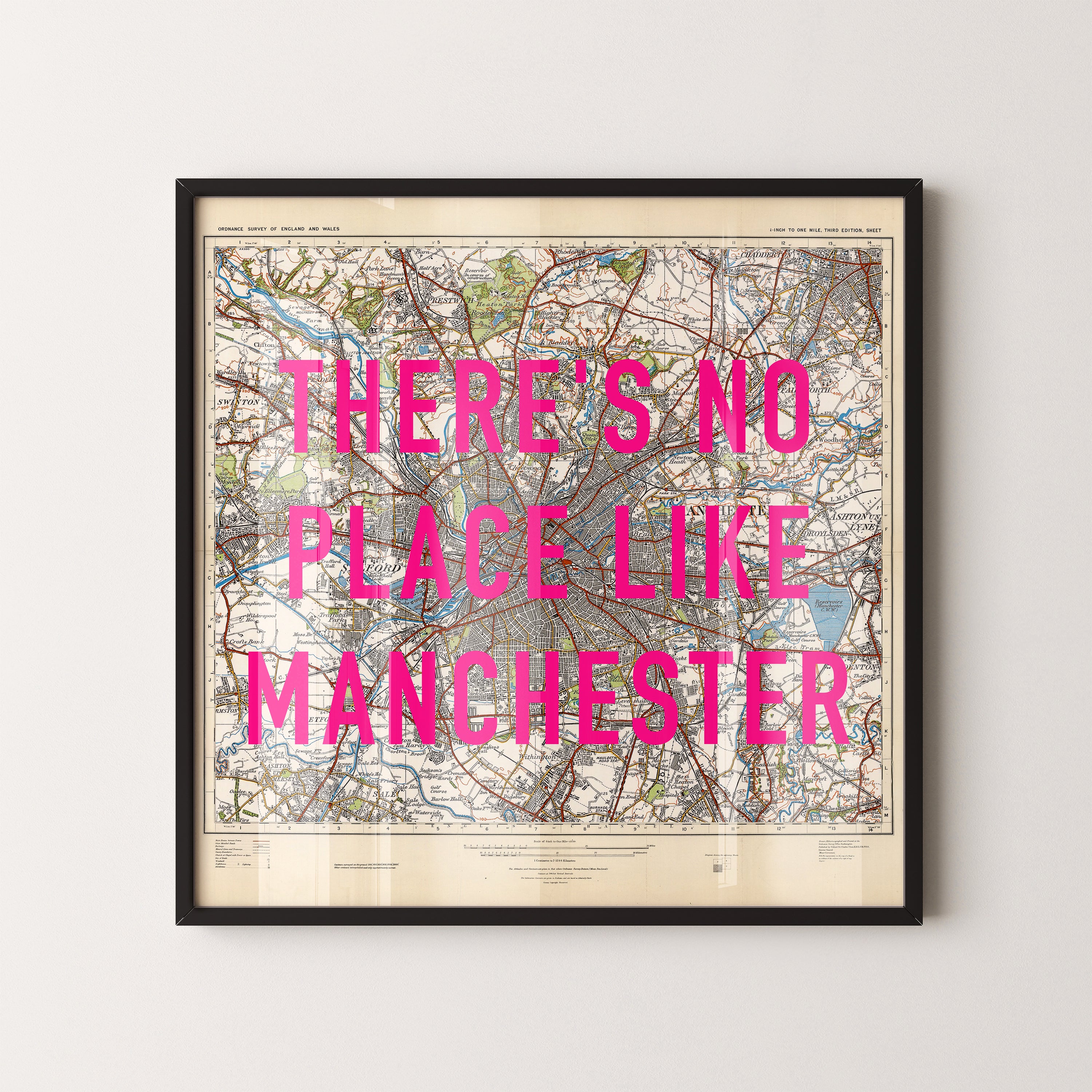 Manchester Pop Art Map Print (square)