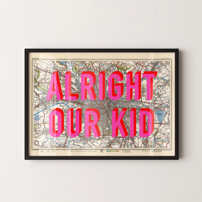 Manchester Pop Art Map Print (landscape)