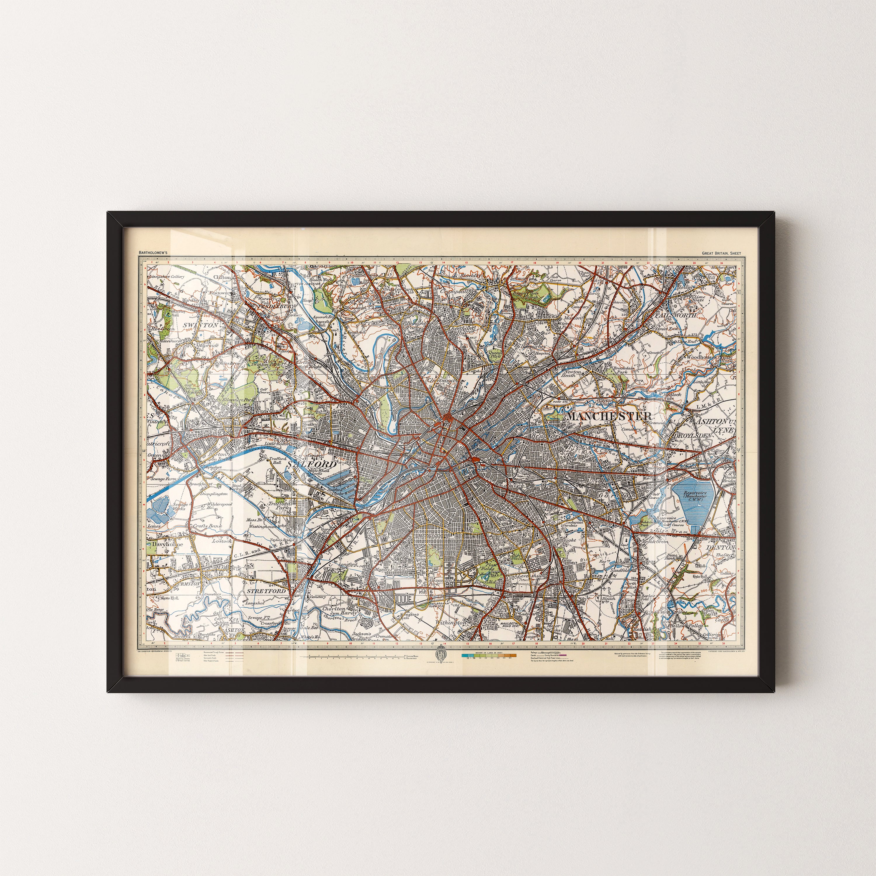 Manchester Pop Art Map Print (landscape)