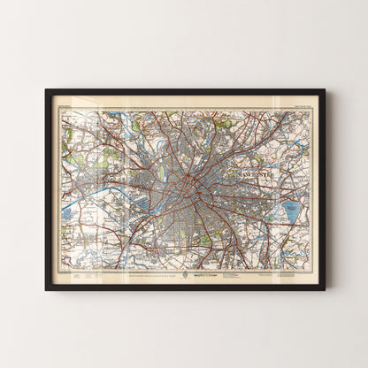 Manchester Pop Art Map Print (landscape)