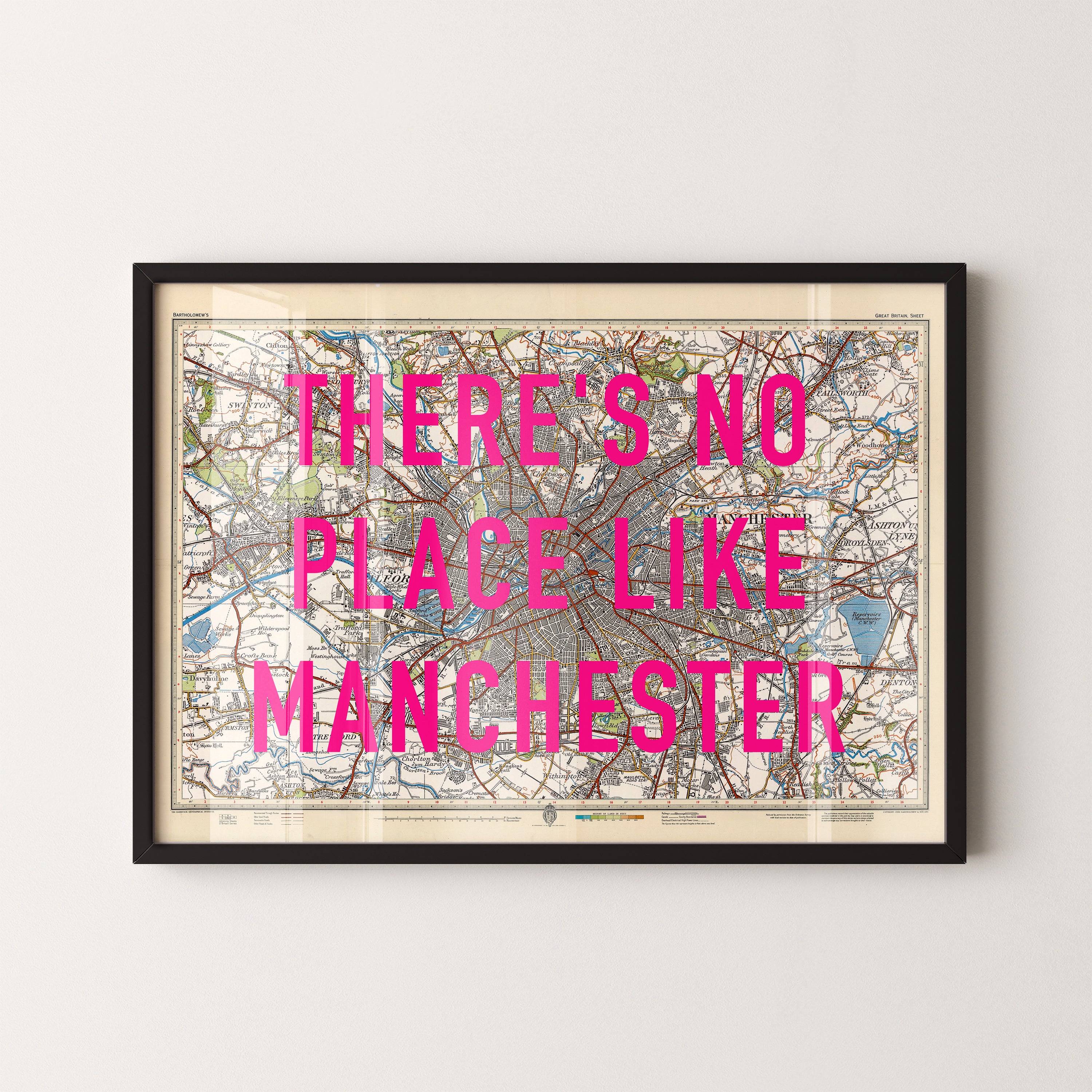 Manchester Pop Art Map Print (landscape)