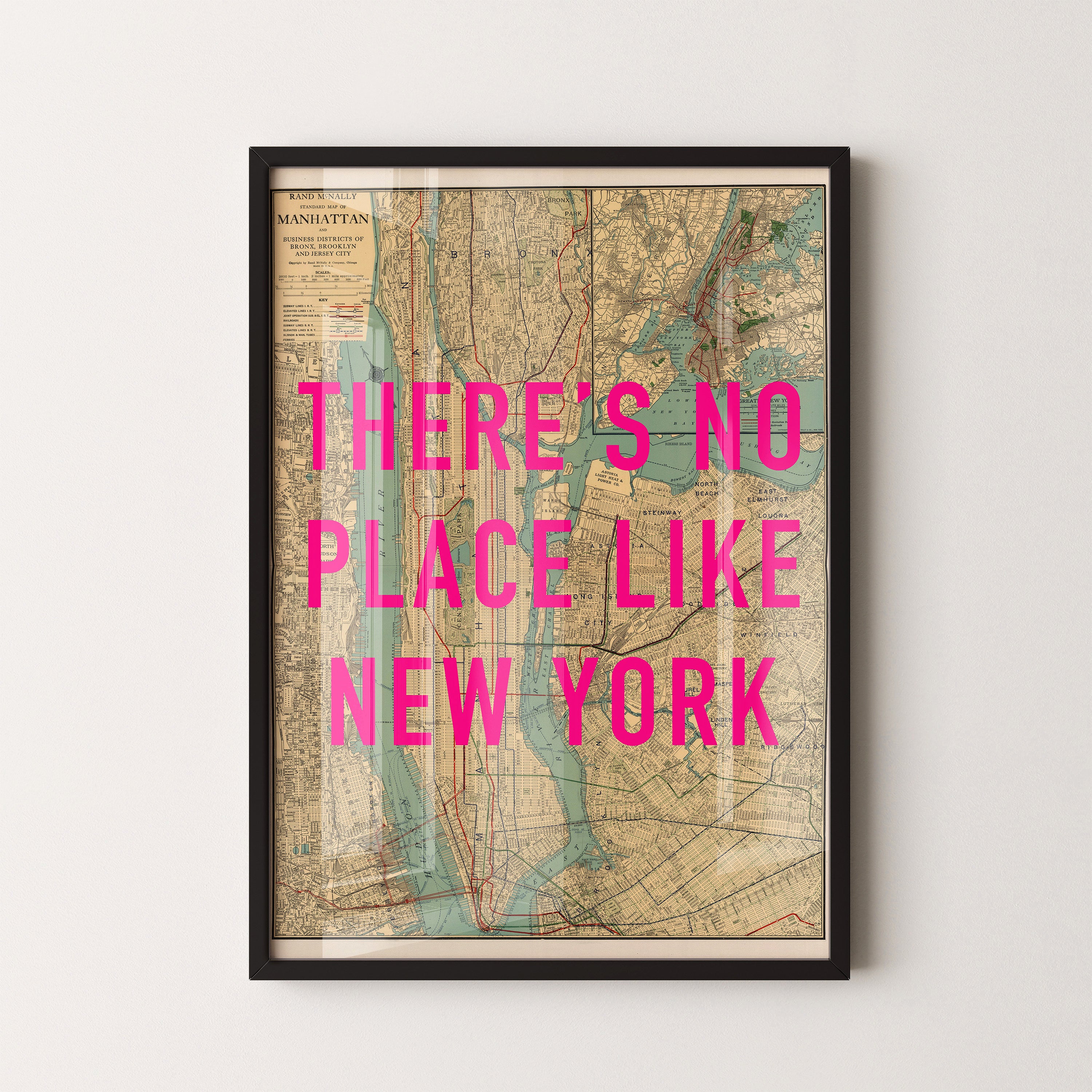 Manhattan New York Pop Art Map Print (portrait)