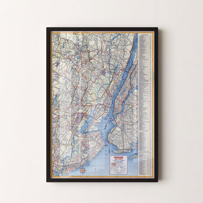 New York Pop Art Map Print (portrait)