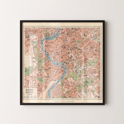 Rome Pop Art Map Print (square)