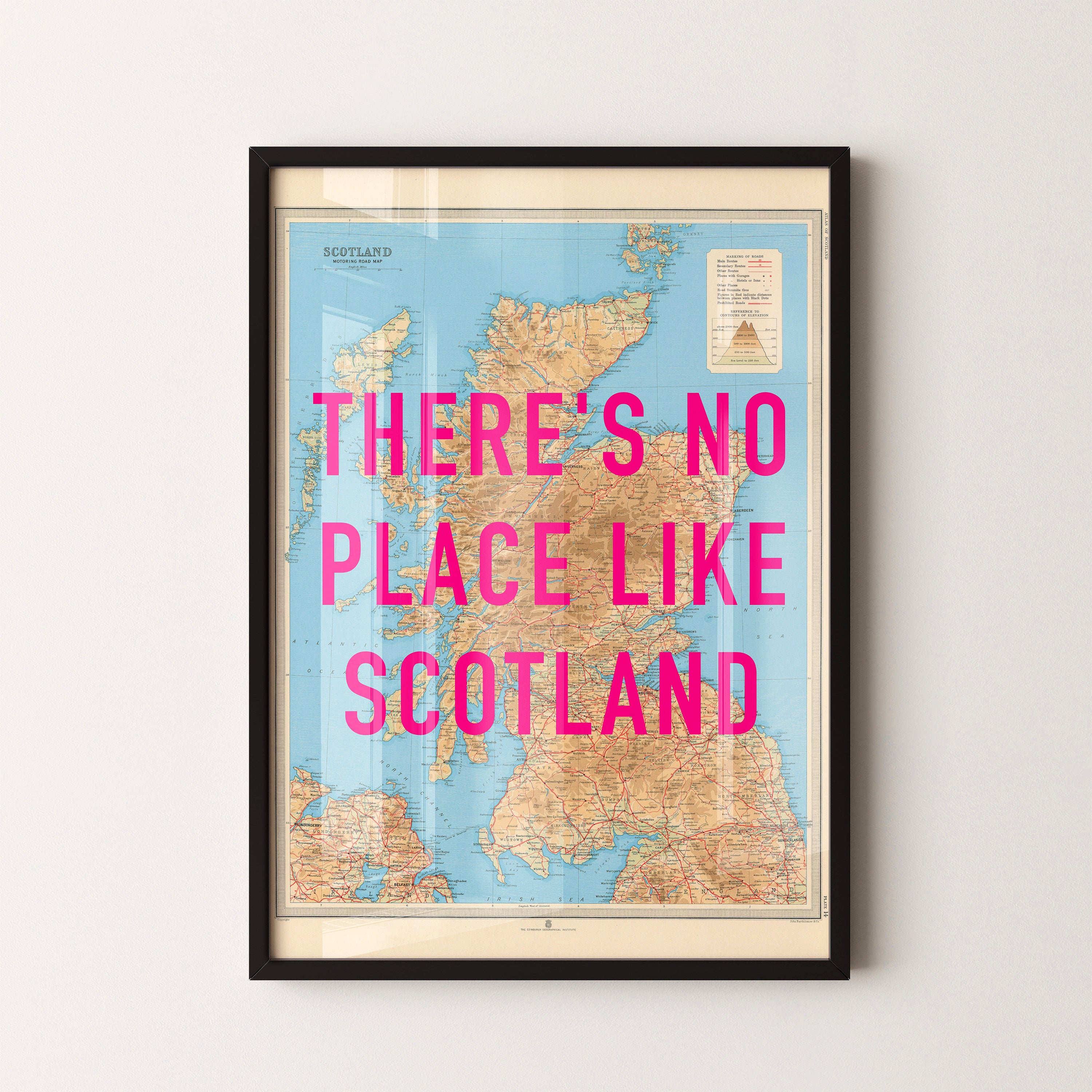Scotland Pop Art Map Print (portrait)