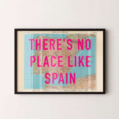 Spain Pop Art Map Print (landscape)
