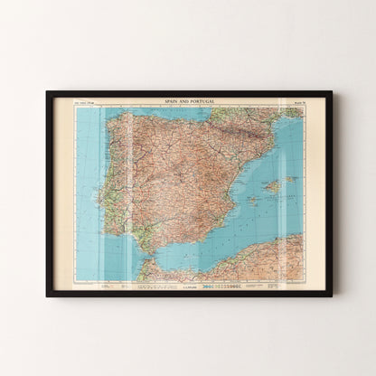 Spain Pop Art Map Print (landscape)