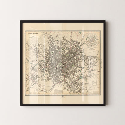 Birmingham Pop Art Map Print (square)