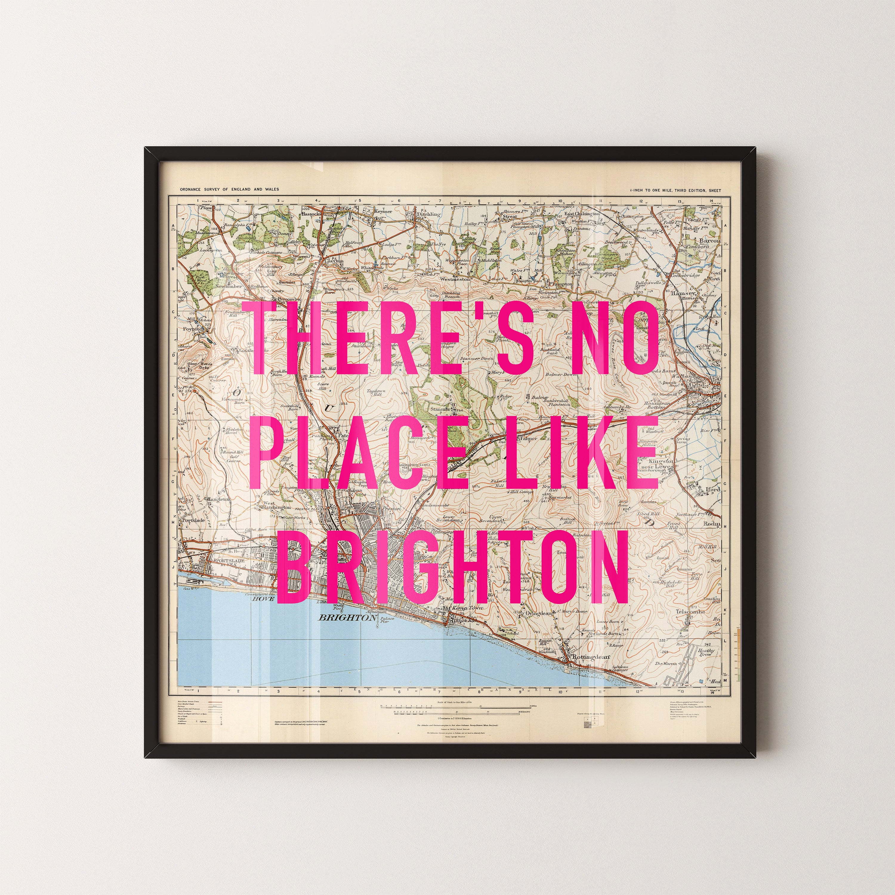 Brighton Pop Art Map Print (square)