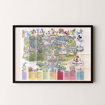 Disney World Florida Theme Park Pop Art Map Print (landscape)