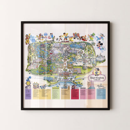 Disney World Florida Theme Park Pop Art Map Print (square)