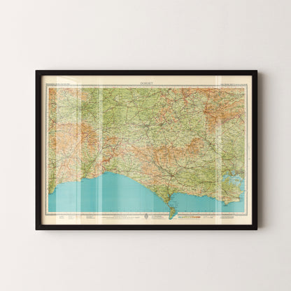Dorset Pop Art Map Print (landscape)