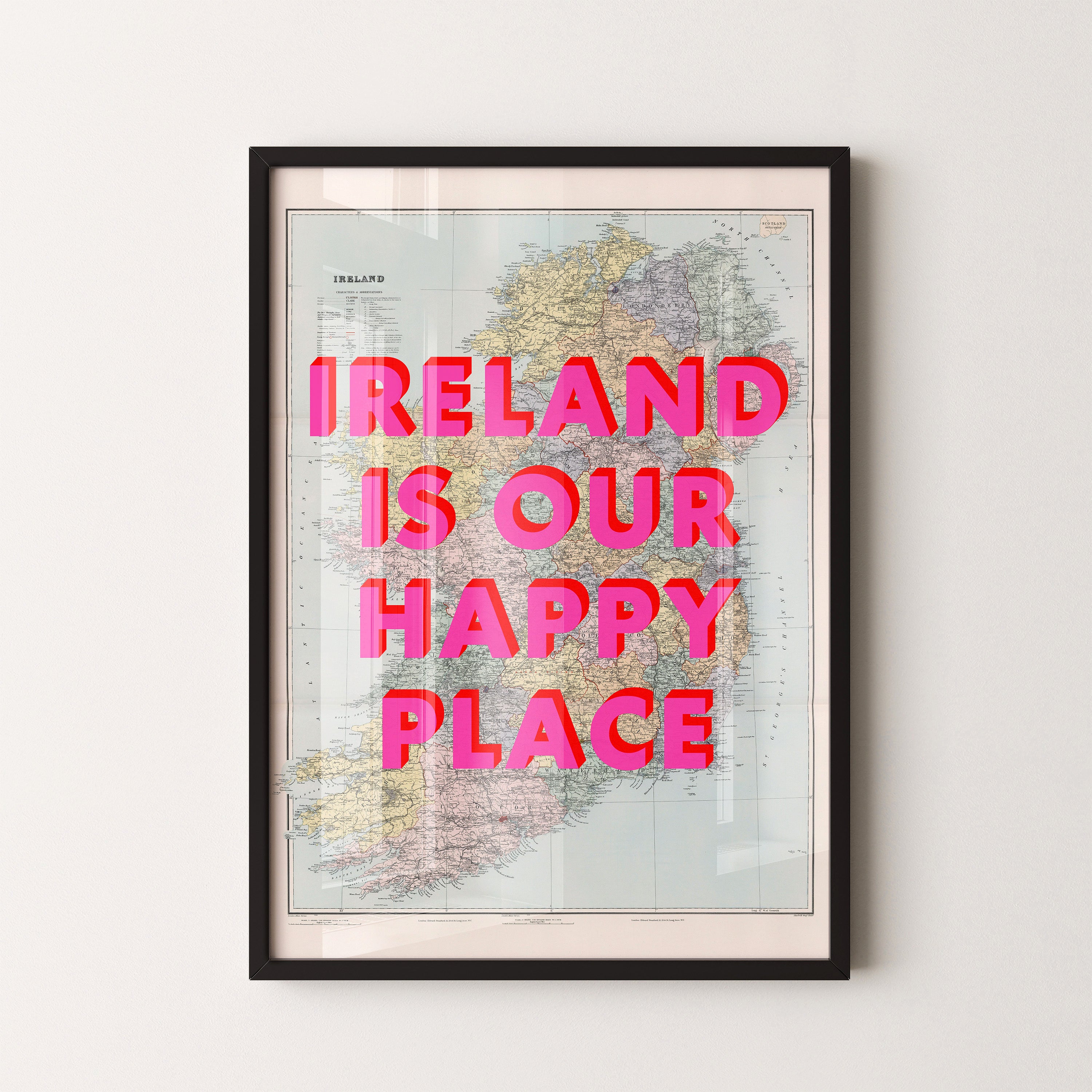 Ireland Pop Art Map Print (portrait)