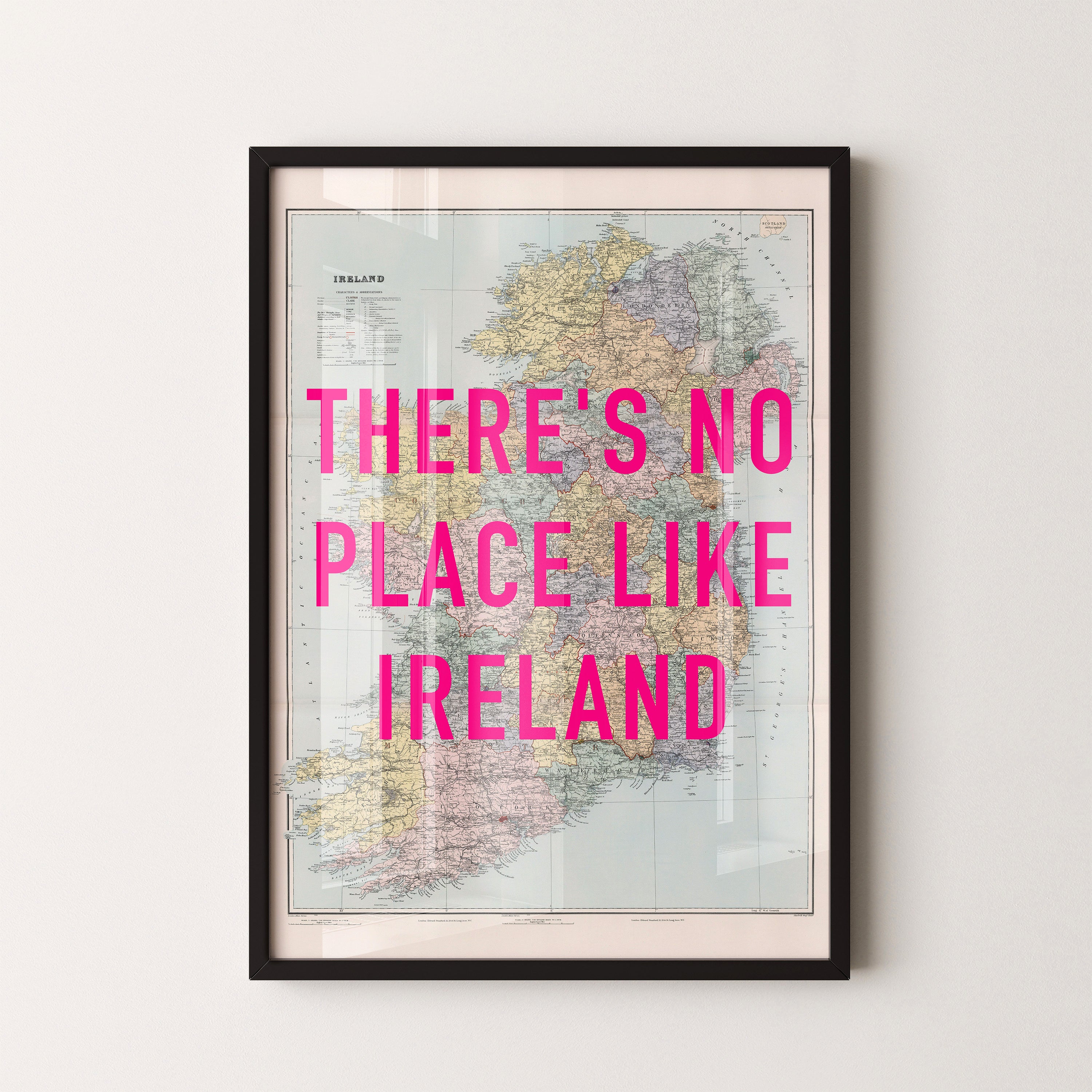 Ireland Pop Art Map Print (portrait)