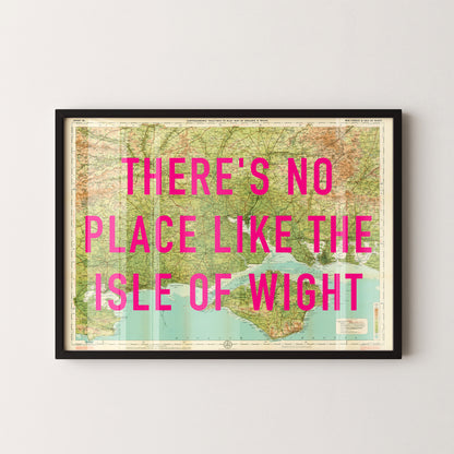 Isle Of Wight Pop Art Map Print (landscape)