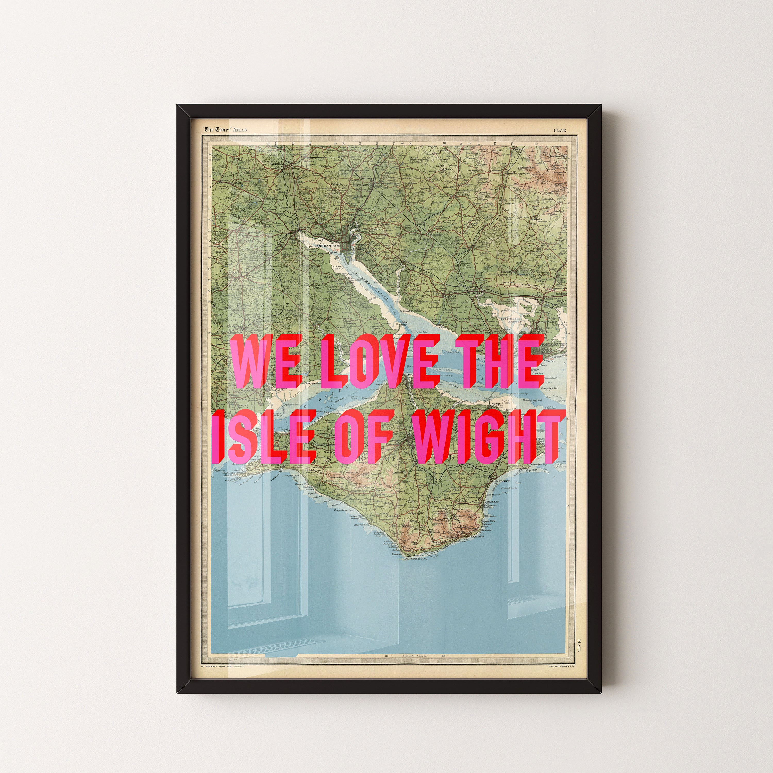Isle Of Wight Pop Art Map Print (portrait)