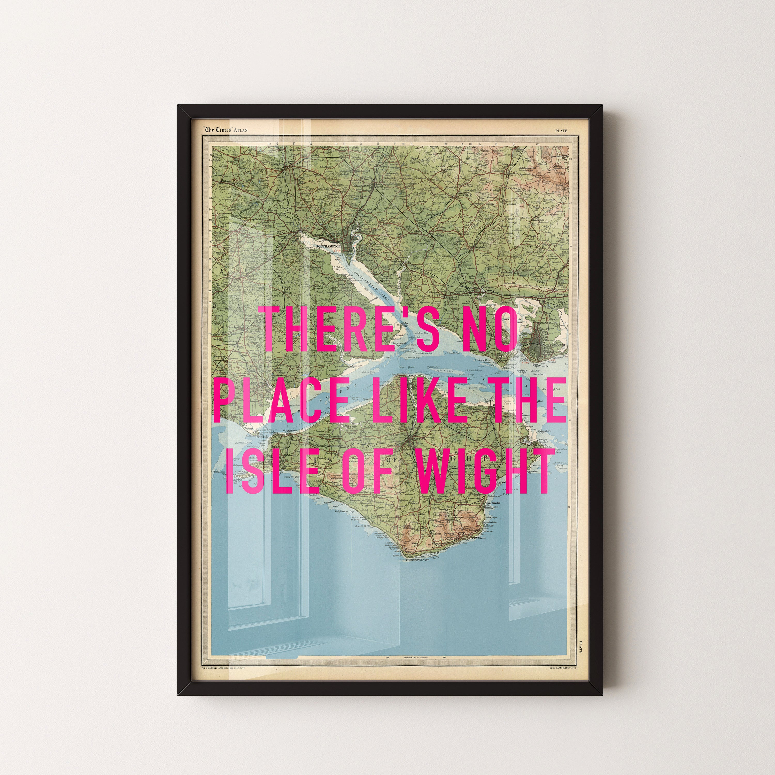 Isle Of Wight Pop Art Map Print (portrait)
