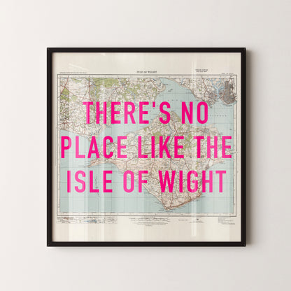 Isle Of Wight Pop Art Map Print (square)