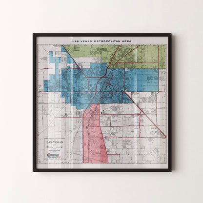 Las Vegas Pop Art Map Print (square)