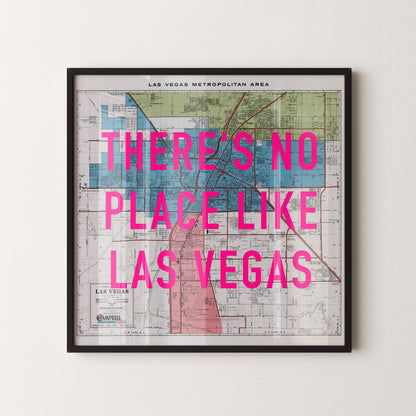 Las Vegas Pop Art Map Print (square)