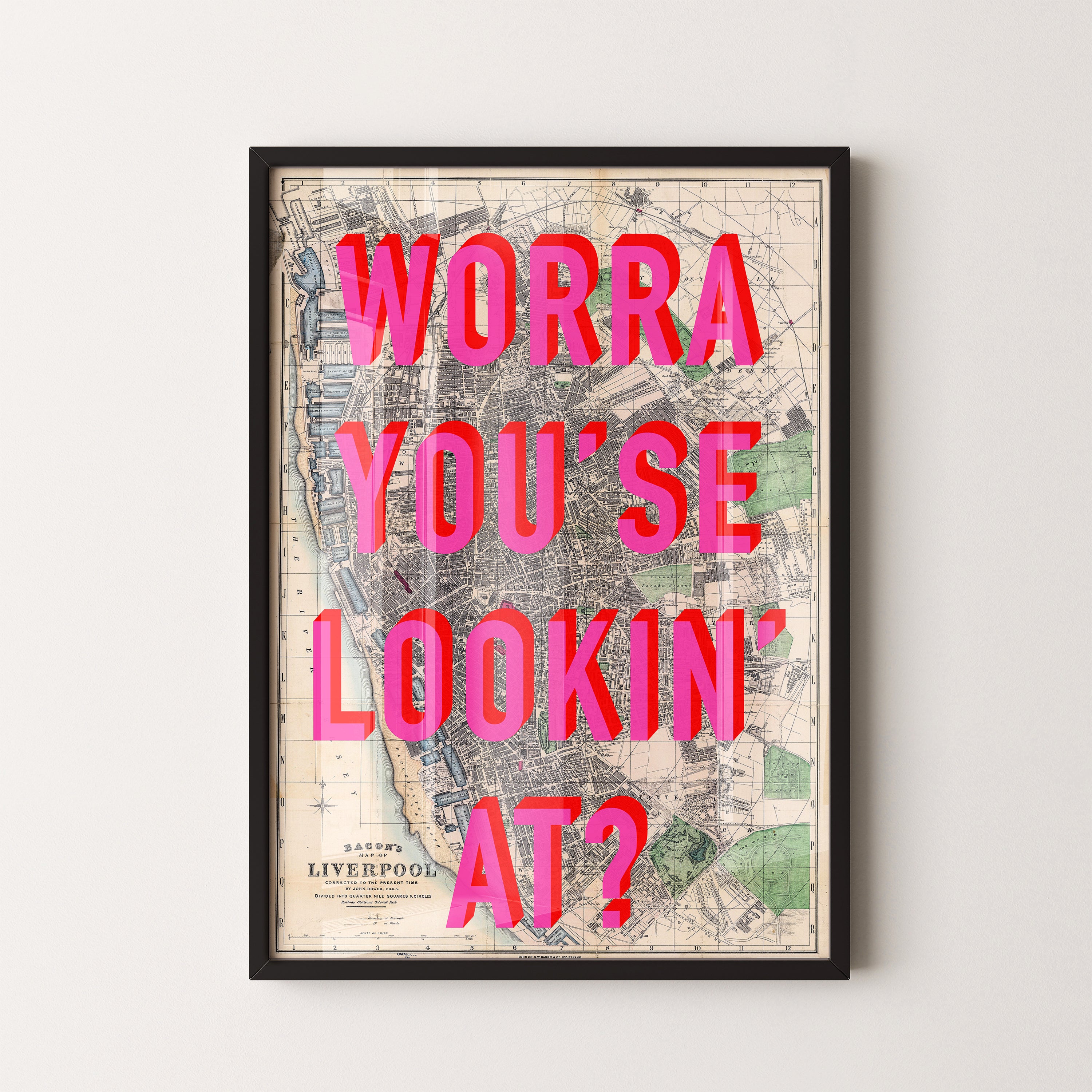 Liverpool Pop Art Map Print (portrait)