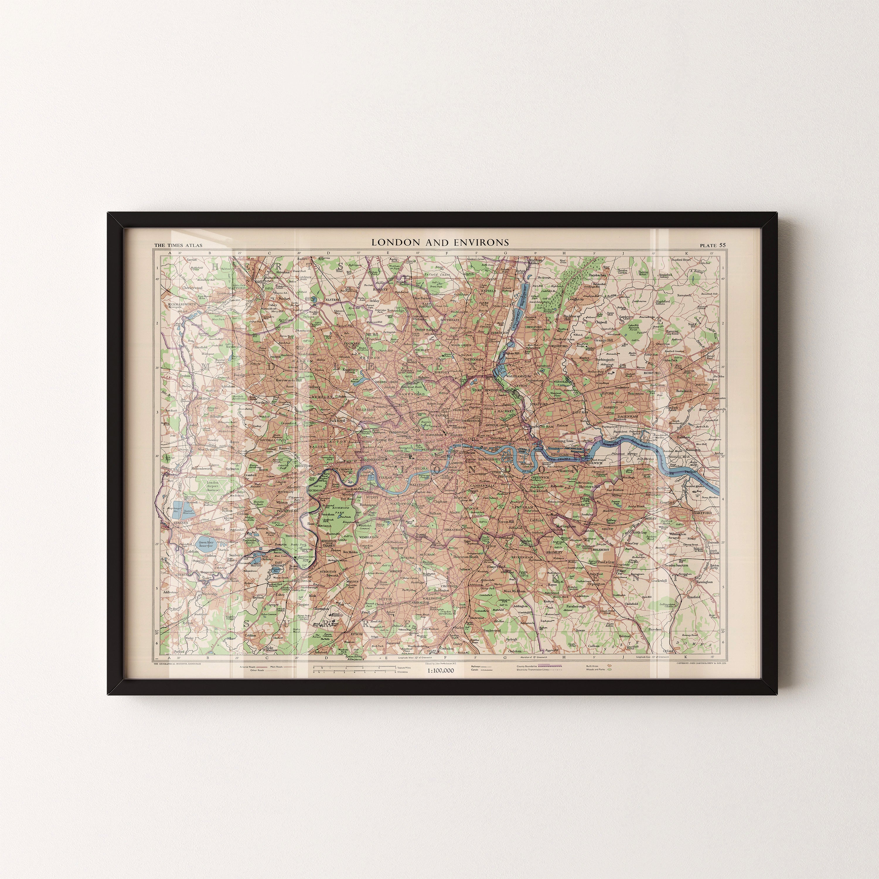 London Pop Art Map Print (landscape)