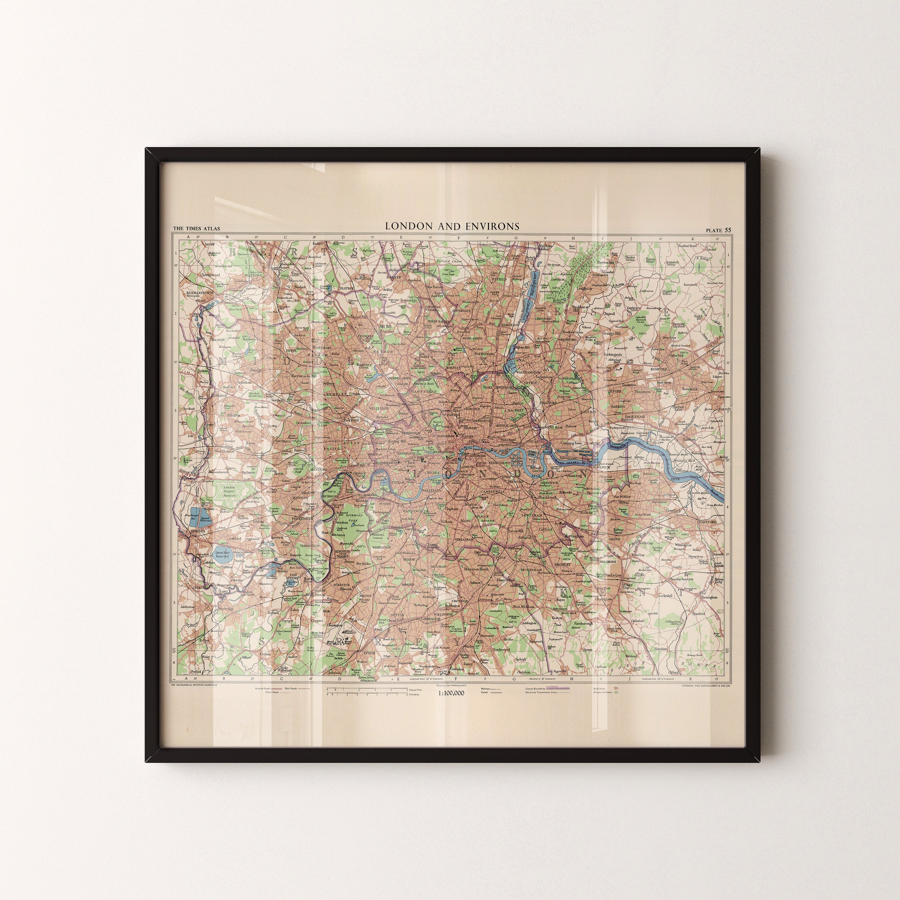 London Pop Art Map Print (square)