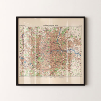 London Pop Art Map Print (square)