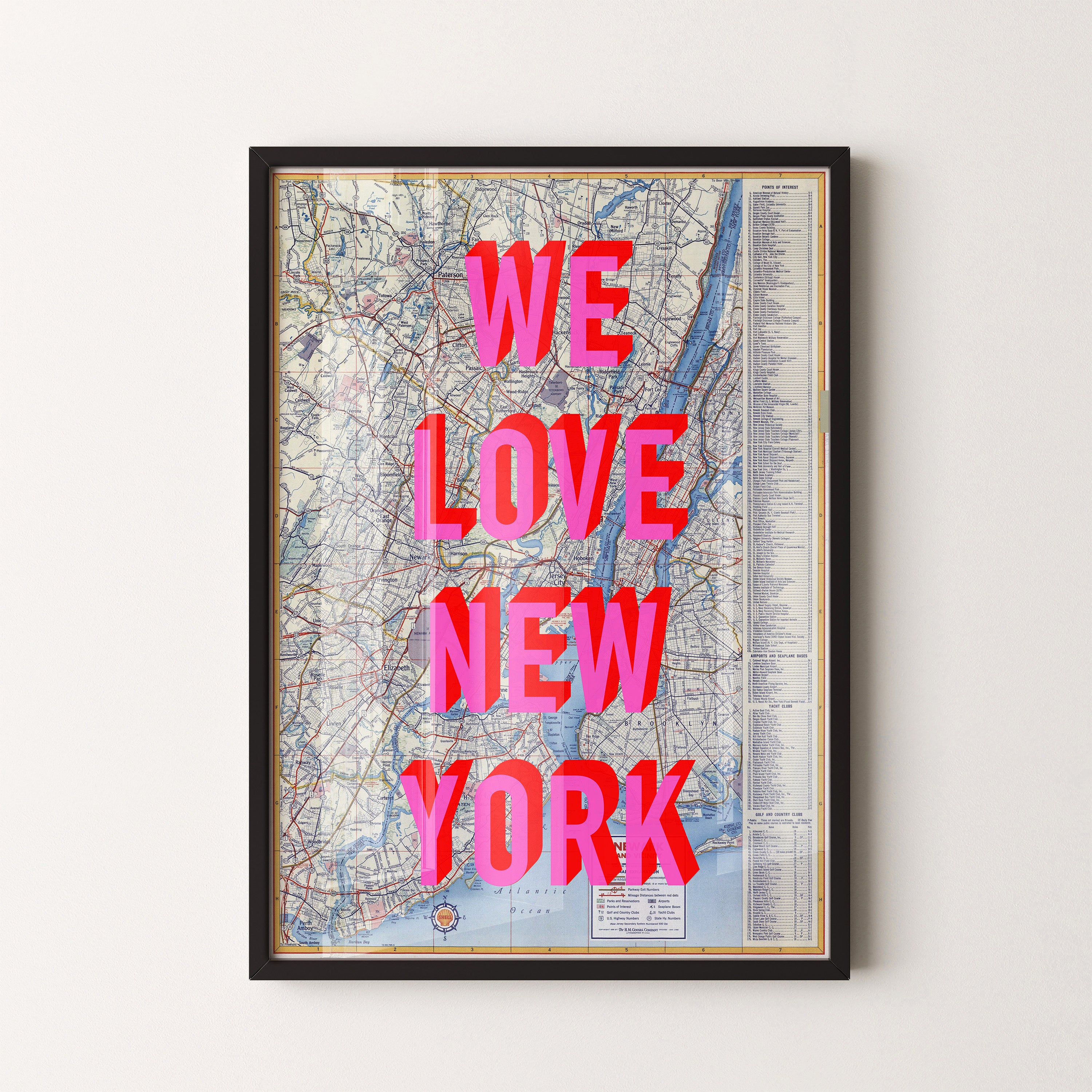 New York Pop Art Map Print (portrait)