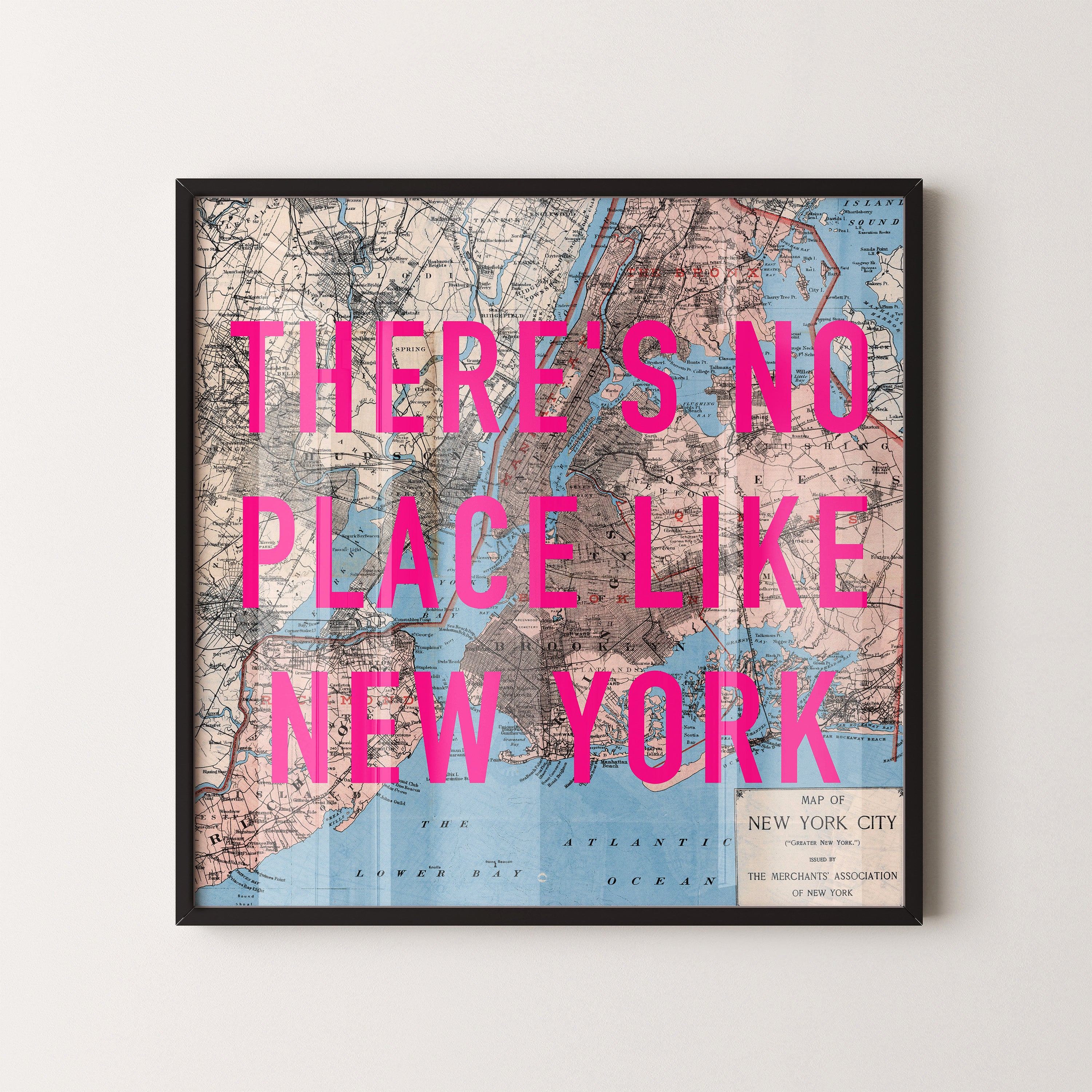 New York Pop Art Map Print (square)