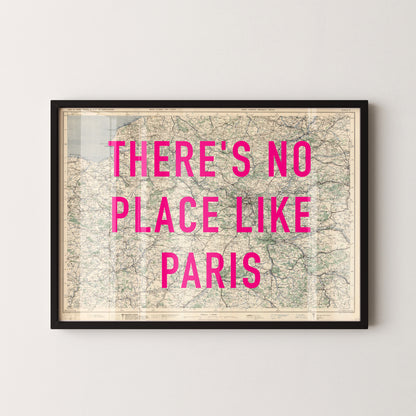 Paris Pop Art Map Print (landscape)