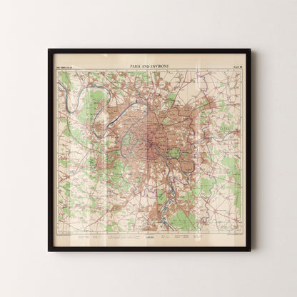 Paris Pop Art Map Print (square)