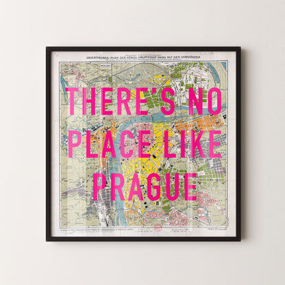 Prague Pop Art Map Print (square)