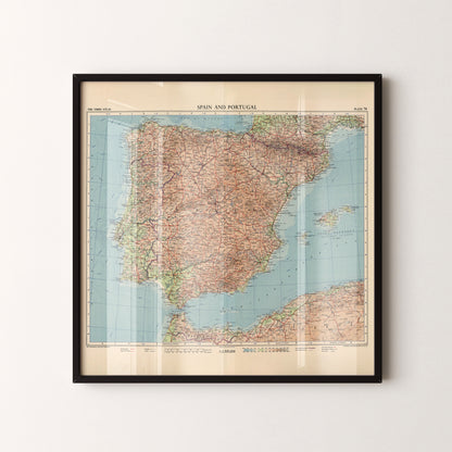 Spain Pop Art Map Print (square)