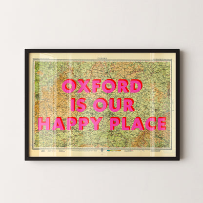 Oxford Pop Art Map Print (landscape)