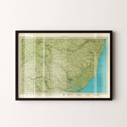 Suffolk Pop Art Map Print (landscape)