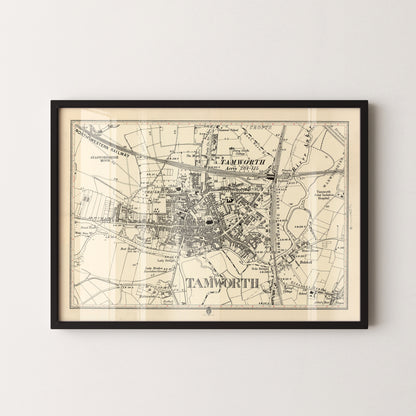 Tamworth Pop Art Map Print (landscape)