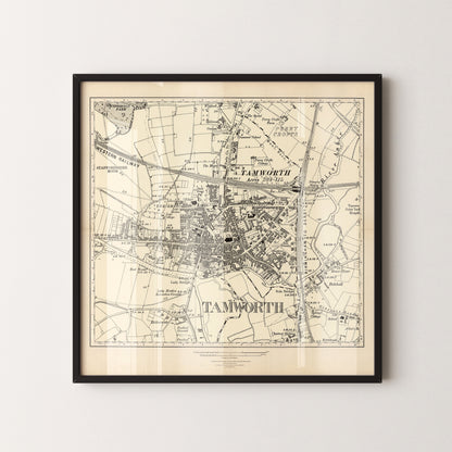 Tamworth Pop Art Map Print (square)